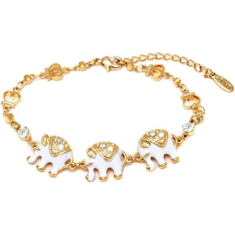 Dainty Triple Elephant Bracelet